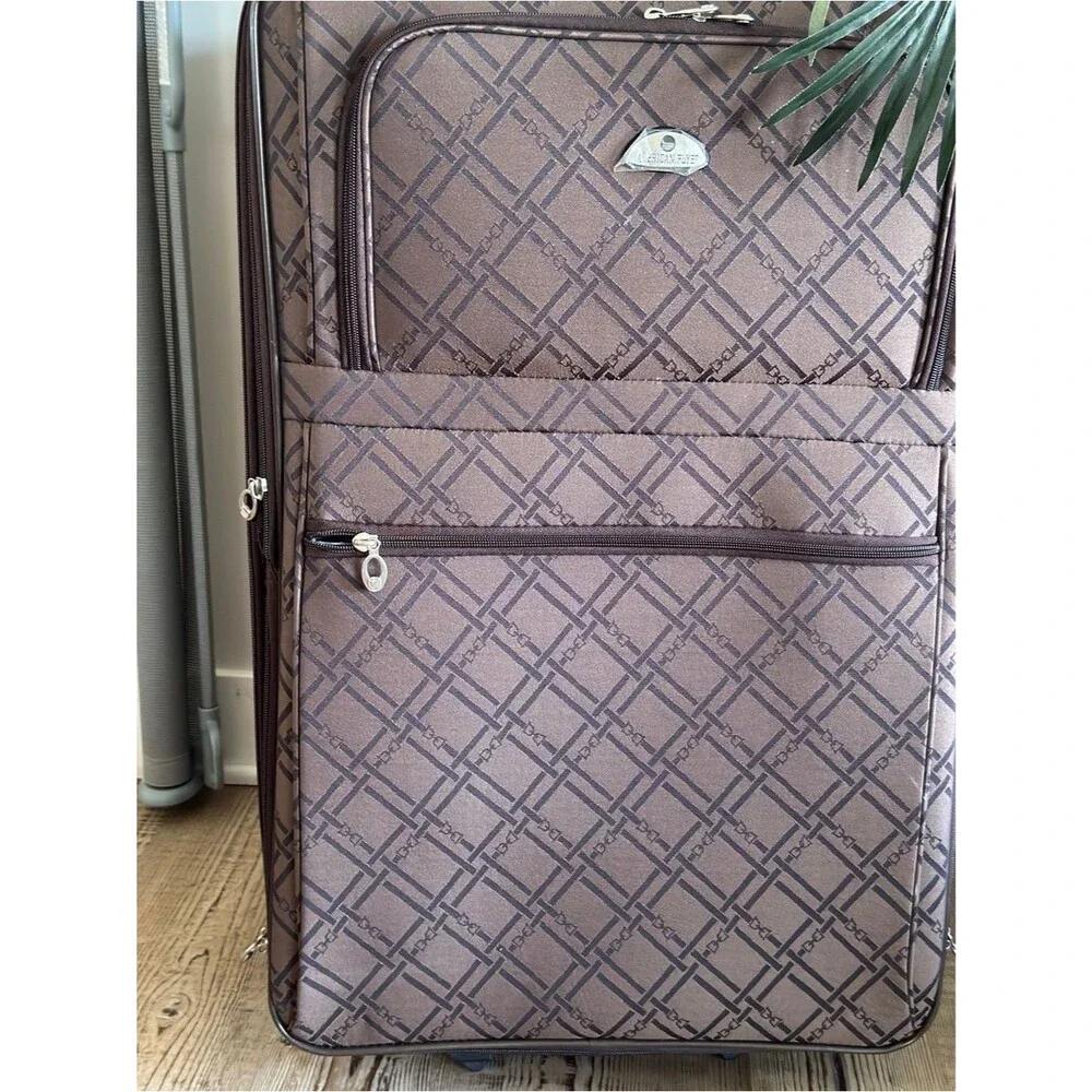 American Flyer Pemberly Buckles Piece Luggage Classic Brown- Travel